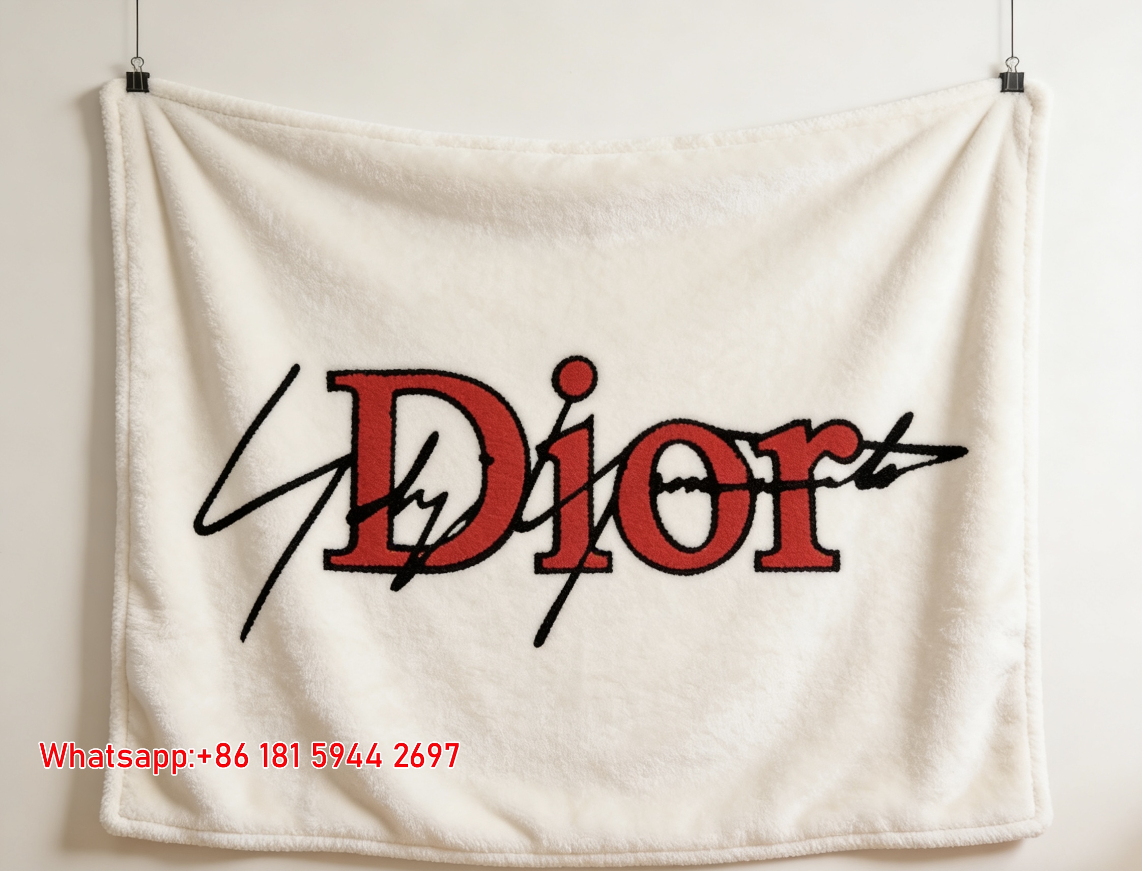 Dior Signature Flannel Sofa Throw Blanket D424